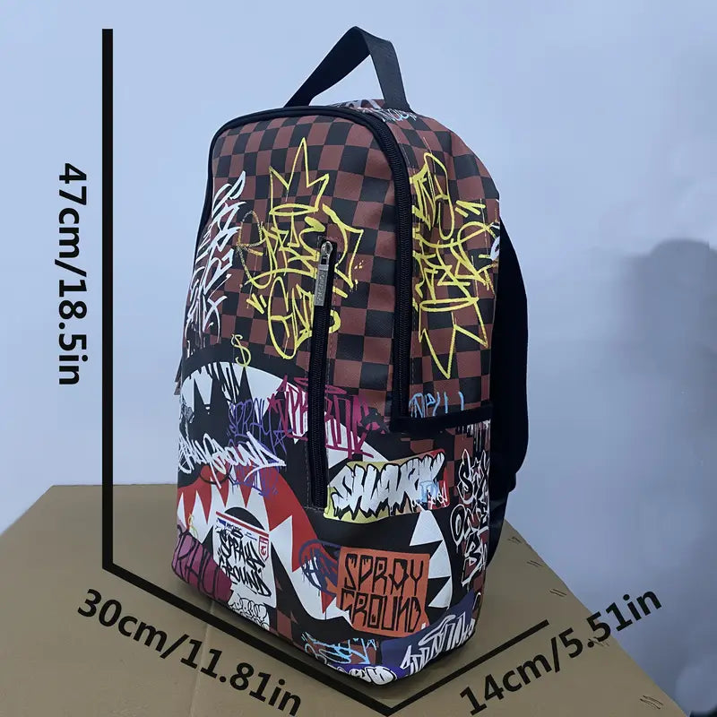 GRAFFITI RAWWWR BAG Streetwear Teens and Adult Travel Luxury Back pack Travel durability